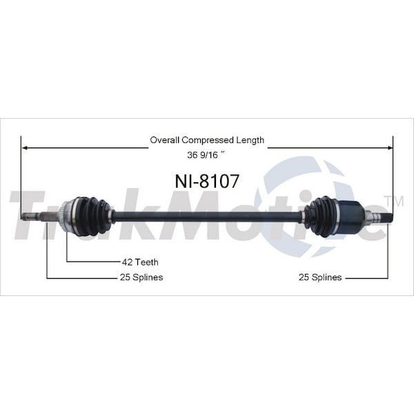 Surtrack Axle Cv Axle Shaft, Ni-8107 NI-8107 - main
